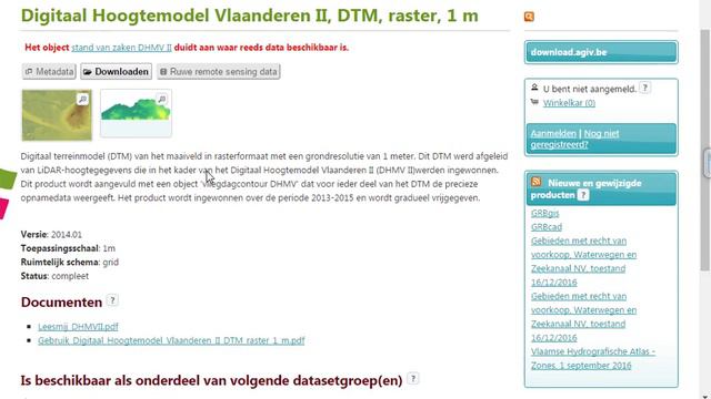 Flanders (Belgium) digital elevation model download смотреть онлайн