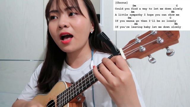 LET ME DOWN SLOWLY ♥ Alec Benjamin ♬Ukulele Cover♬ Easy chords-Kèm lời và hợp âm смотреть онлайн