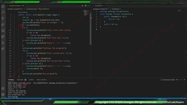 [ JAVA ] Exceptions Exercise 3 смотреть онлайн