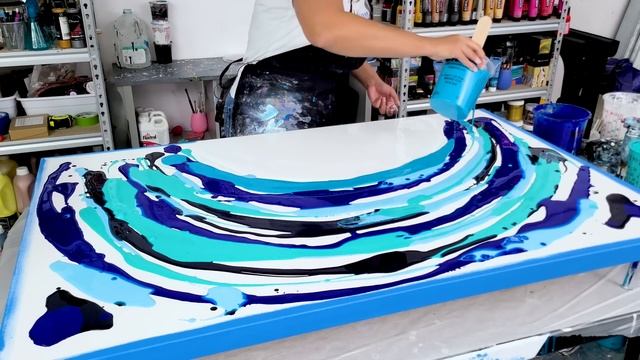 So Much Depth In This One!! - Ocean Waves - Acrylic Painting - Acrylic Pouring