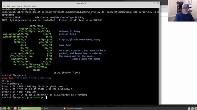 Scapy and Python Part 1 (HD) - Install, Run, Sniff смотреть онлайн