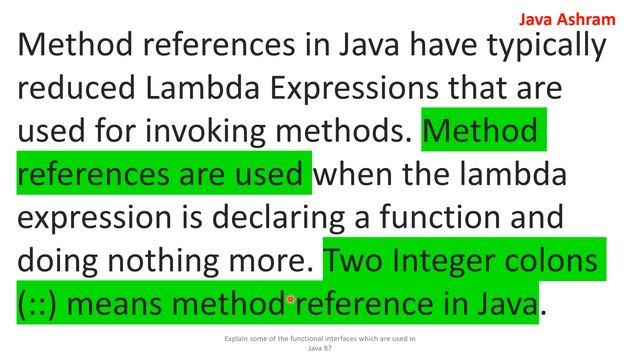 Explain the method references in Java? | JAVA 8 Interview Question смотреть онлайн