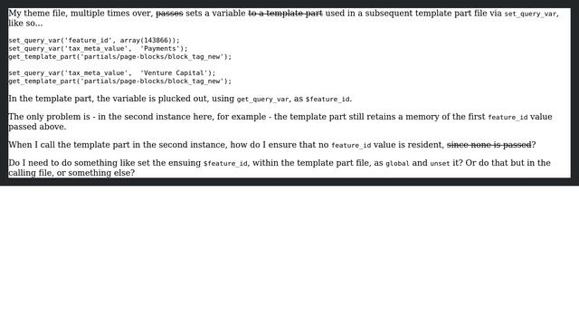 Wordpress: How to unset a set query variable? смотреть онлайн