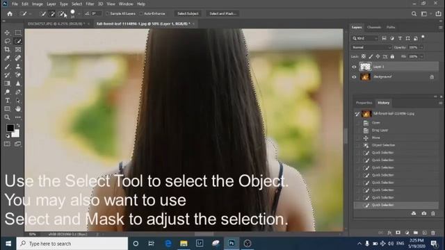 3 minutes to blend images using Select Tool in Photoshop смотреть онлайн