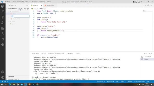 Enrutamiento y render templates flask смотреть онлайн
