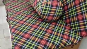 Пошив матраса для садовых качелей