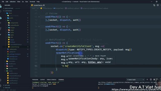 MERN Stack Build a Social Media App #32 Delete All Notifies смотреть онлайн