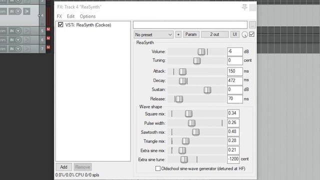 Reaper DAW Tutorial (Part 8) – ReaSynth Synthesizer