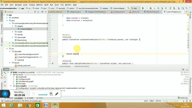 (MVVM) RecyclerView with CardView DataBinding with ViewModel Class as LiveData смотреть онлайн