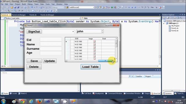 MySQL VB NET Tutorial 12 Show database values in Table or DataGridView смотреть онлайн