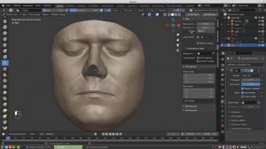 Создаём маску из 3d-скана лица для 3d-печати в Blender. Используем Mask extrude и Mesh filter.
