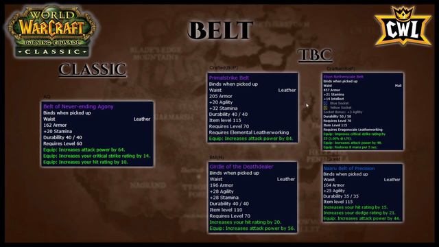 TBC Classic ENH Shaman Gearing Guide - Classic Items Will Use In TBC - Phase 6 BiS Vs T4 Pre-BiS