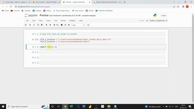 Copy file from one folder to another using Python смотреть онлайн