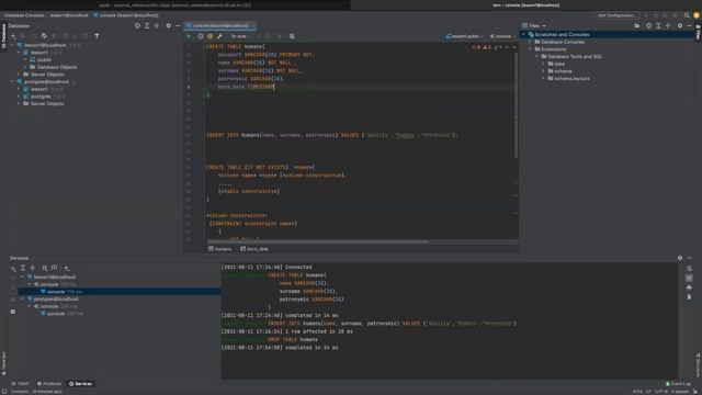 Junior java developer G1-L1 - PostgreSQL смотреть онлайн