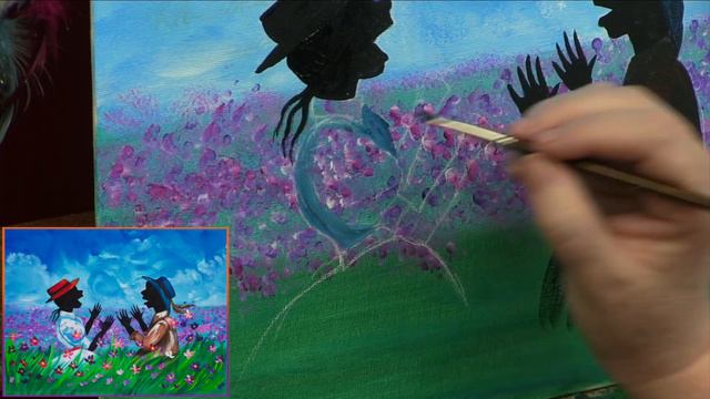 🌸 The Color Purple 🌸 Easy Acrylic Painting For Beginners 🎨😍💜🍧 | TheArtSherpa