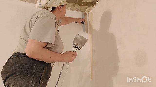 Как угловым шпателем выровнять внутренний угол смотреть онлайн