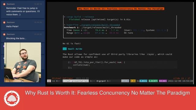 Fearless Concurrency No Matter The Paradigm w/ Mike Edlinger - Dec 09, 2021 (DESC for better audio) смотреть онлайн