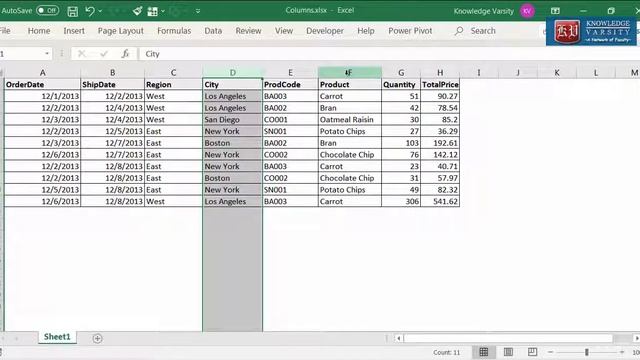 How to select the Columns and Rows in Excel. смотреть онлайн