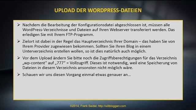 WordPress-Installation auf einem Webserver смотреть онлайн