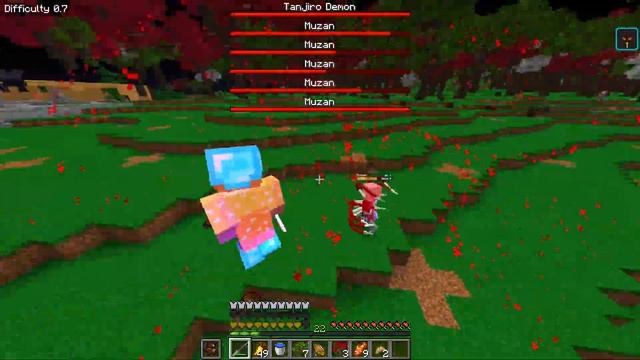 Fighting MUZAN as ZENITSU from Demon Slayer in Minecraft Demon Slayer Mod! смотреть онлайн