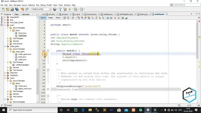 How To Make Digital Clock/Watch In Java Using Netbeans IDE||With Full Source Code||Tech&Programmin смотреть онлайн