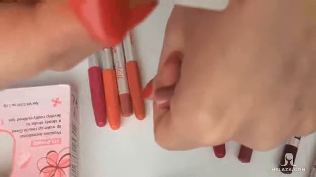 Набор из 12 контурных карандашей для губ разнообразных оттенков смотреть онлайн