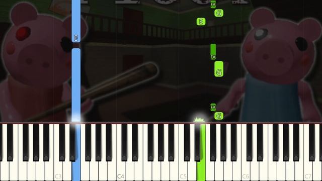 Piggy Roblox - Menu Theme - Very Easy Piano tutorial смотреть онлайн