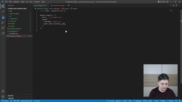Добавляем Webpack в готовый проект на чистом JS смотреть онлайн