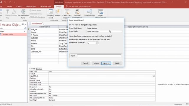 How to apply input mask in access | how to apply input mask in MS Access смотреть онлайн