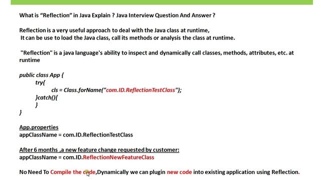 Java Interview Question And Answer What is Reflection In Java Explain with an Example смотреть онлайн