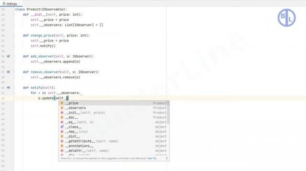 Python. Паттерн проектирования программ "Наблюдатель (Observer)".