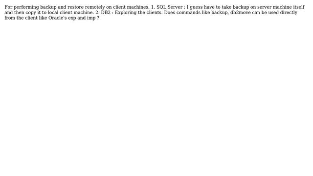 Backup and restore of RDBMS(Oracle, DB2, SQL Server) from Perl (4 Solutions!!) смотреть онлайн