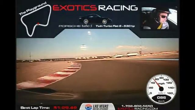 Driving the Porsche 997 S Turbo at Exotics Racing Las Vegas смотреть онлайн