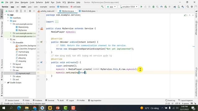 Lập trình Android - Bài 13: Service trong Android. Ứng dụng nghe nhạc đơn giản. смотреть онлайн