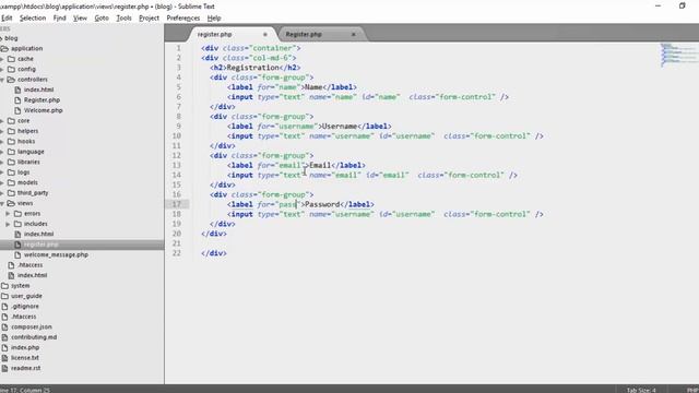 Registration form with Bootstrap Part 4 Build Blog in Codeigniter смотреть онлайн