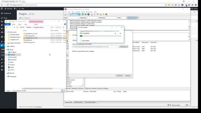Comment Installer un Plugin (une extension) WordPress via FTP (FileZilla) смотреть онлайн