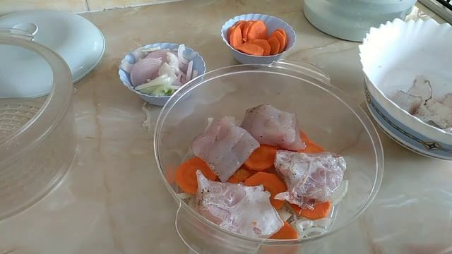 Для тех кто на диете, пп! Рыбка на пару! Вкусный и полезный рецепт! смотреть онлайн
