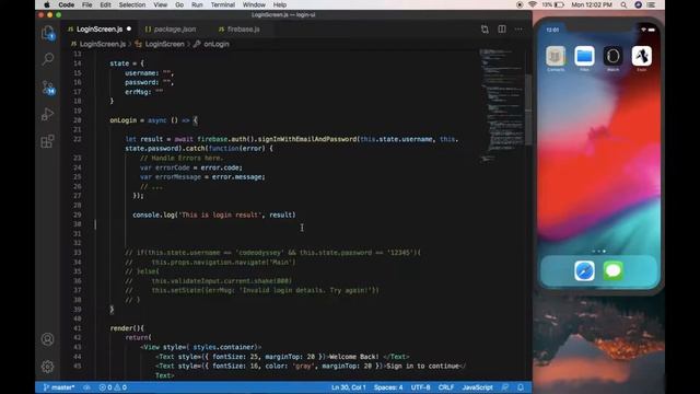ReactNative Firebase - Authentication | Part 2 | Login using email and password смотреть онлайн