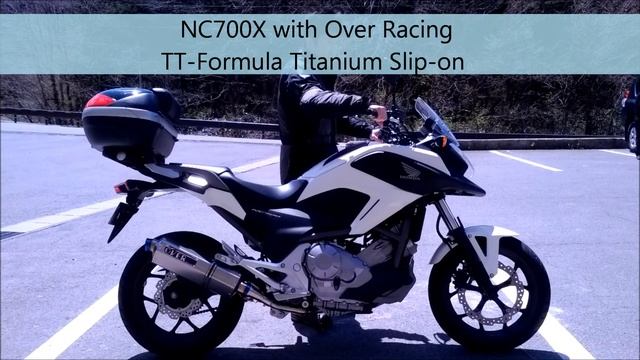 HONDA NC700X with Over Racing TT-Formula Titanium Slip-on Sound смотреть онлайн
