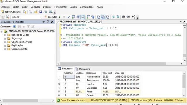 SQL Banco de Dados: Instrução UPDATE | Exemplo 3 - Curso Online Gratuito - Vaz-e-Zapparolli смотреть онлайн