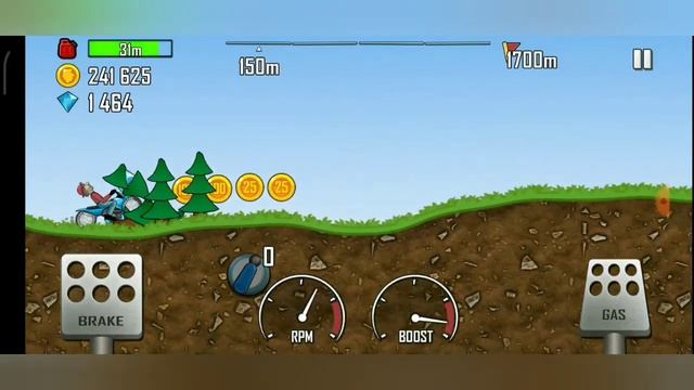 Прохождение игры Hill climb racing - серия 38 кроссовый мотоцикл смотреть онлайн