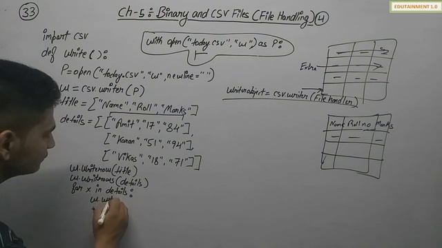 Binary and CSV files | Class 12 Computer Science with Python (Video 33) смотреть онлайн