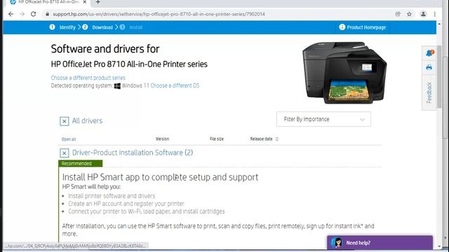 Download HP OfficeJet Pro 8710 All-in-One Printer Driver for Windows 11/10/8/7 смотреть онлайн