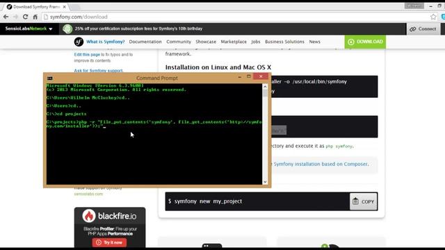 Symfony installation on Windows 8.1 смотреть онлайн