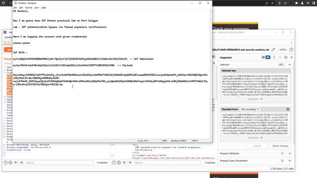 JSON Web Token Vulnerability | JWT authentication bypass via flawed signature verification #2 смотреть онлайн
