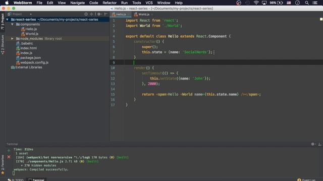 State, props, events, React tutorial #5 смотреть онлайн