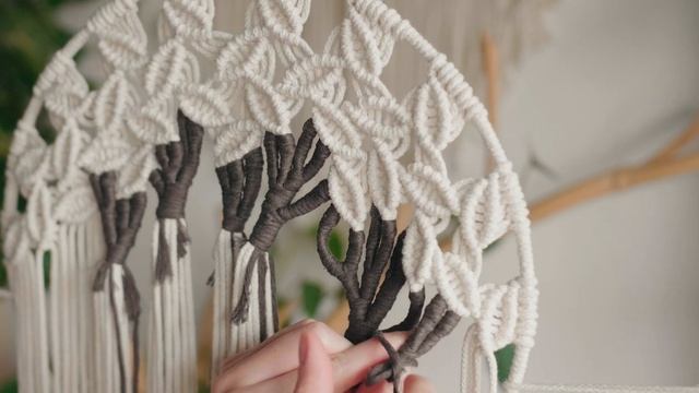 Macrame Tree Of Life With Leaves - TUTORIAL 4K смотреть онлайн