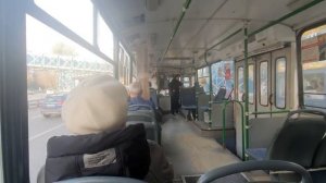 Поездка на троллейбусе ЗиУ-682Г-016.05 №0005. Маршрут №1 Улица Дружбы - Стадион «Родина».