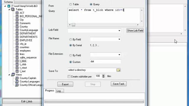 Batch export SQLite BLOB data from query results to files смотреть онлайн