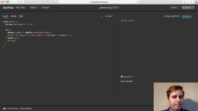 Dart Basics 06 - Error Handling, Try, Catch, Exceptions смотреть онлайн